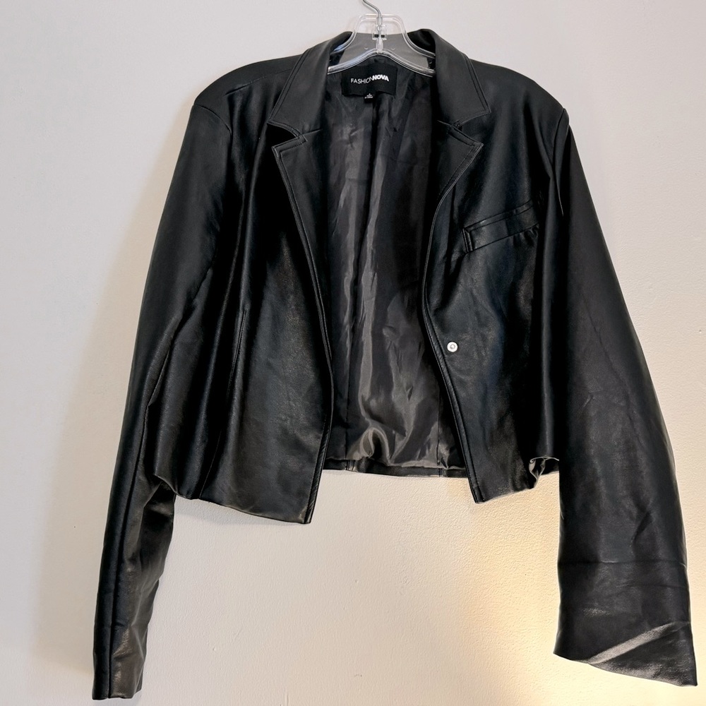 Fashion Nova - Faux Leather Jacket, Size L